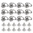 thumbnail image 1 of 6x8mm Ball Head Stud Rivets Screw Back with O Ring, 12Pack Button Nipple Rivet, Silver Tone, 1 of 4