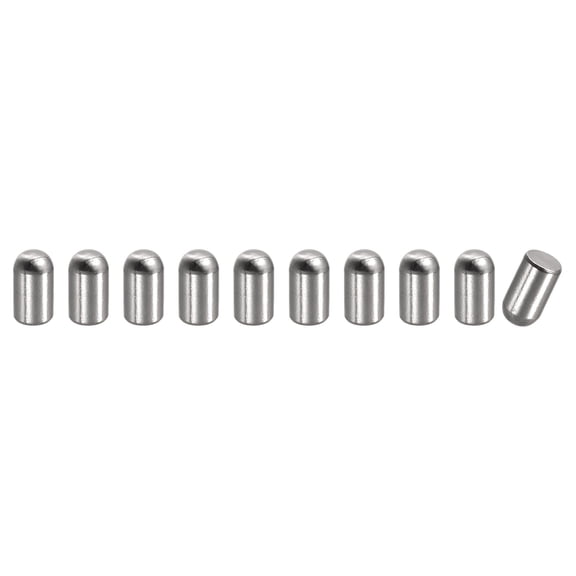 6x8mm Dowel Pins, 10 Pack Round Head Flat Chamfered End Dowel Pin