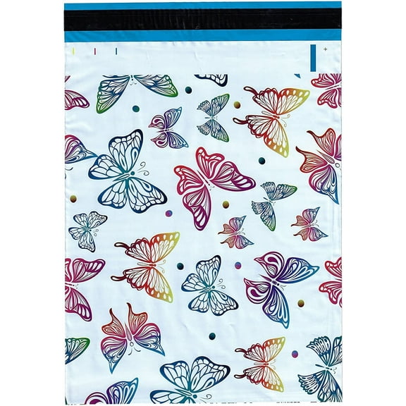 6x9 (1000) Butterfly Designer Poly Mailers Shipping Envelopes Boutique Custom Bags By ValueMailers