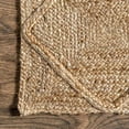 thumbnail image 1 of 6x9, 8x10, 9x12, 10x14 Natural Fiber Rug Hand Braided Jute Area Rug Large Bohemian Rug Earthy Eco Friendly Rug Solid Custom Size Rug, 1 of 5