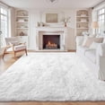 thumbnail image 1 of 6x9 Area Rug for Living Room: Fluffy Shag Soft Washable Rugs Large Fuzzy Plush Indoor Carpet for Bedroom Nursery Playroom Kids Girls Boys Room (White, 6'x9'), 1 of 9