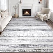 Toyoso 6x9 Area Rug Living Room Rugs - Washable Large Soft Neutral Boho Moroccan Bohemian Farmhouse Rug Indoor Floor Carpet for Bedroom Under Dining Table Home 