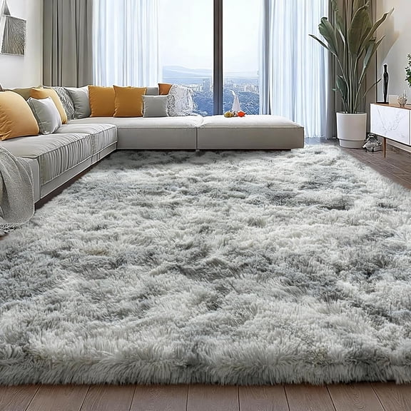 6x9 Area Rug  Shaggy Ultra Soft Faux  Non-Slip Machine Washable Carpet for Bedroom, Living Room,  & Dorm Cozy  Decor