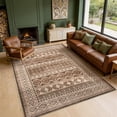 thumbnail image 1 of Toyoso 6'x9' Southwestern Tribal Area Rug, Large Bohemian Geometric Silicone Carpet, 0.25" Slim Machine Washable Non-Slip Floor Carpet for Modern Living Room and Apartment Lounges Art Rug, 1 of 9