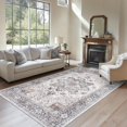 thumbnail image 1 of 6x9 Area Rugs, Blue Low-Profile Washable Rug with Non-Slip Backing & Durable Edge Binding, Vintage Rugs for Living Room, Bedroom, Dinning Room, 1 of 14