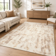 6x9 Area Rugs For Living Room: Washable Abstract Beige Grey Bedroom ...