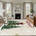 thumbnail image 1 of 6x9 Area Rugs for Living Room, Christmas Tree Non Slip Area Rugs for Kitchen Bedroom Entryway, Xmas Ball Winter Farmhouse Snowflake Washable Carpet Runner Rug Floor Mats for Bedroom Home Decor, 1 of 9