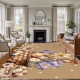 thumbnail image 1 of 6x9 Area Rugs for Living Room, Easter Bunny Non Slip Area Rugs for Kitchen Bedroom Entryway, Brown Eggs Flowers Rabbits Vintage Dots Plaid Washable Carpet Runner Rug Floor Mats for Bedroom, 1 of 8