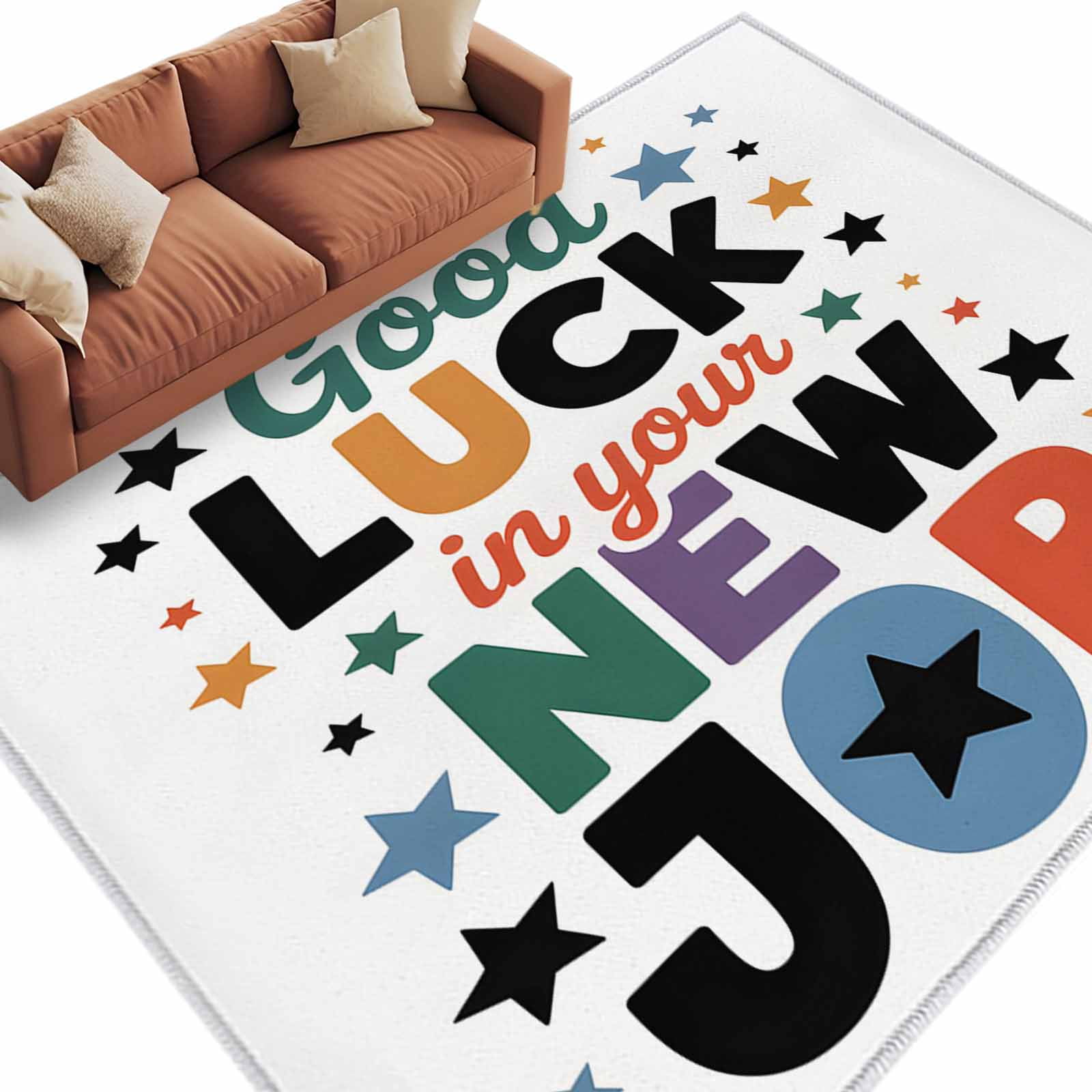6x9 Area Rugs for Living Room, Funny Words Non Slip Area Rugs for ...