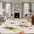 thumbnail image 1 of 6x9 Area Rugs for Living Room, Multi-Color Diamond Non Slip Area Rugs for Kitchen Bedroom Entryway, Modern Geometric Middle Century Beige Washable Carpet Runner Rug Floor Mats for Bedroom Home Decor, 1 of 8
