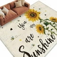thumbnail image 1 of 6x9 Area Rugs for Living Room, Sunflowers Pastoral Non Slip Area Rugs for Kitchen Bedroom Entryway, Bees Country Botanical Retro Beige Washable Carpet Runner Rug Floor Mats for Bedroom Home Decor, 1 of 9