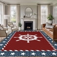 thumbnail image 1 of 6x9 Area Rugs for Living Room, US Flag Non Slip Area Rugs for Kitchen Bedroom Entryway, Independence Day Star Stripe Nautical Rudder Washable Carpet Runner Rug Floor Mats for Bedroom Home Decor, 1 of 8