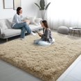 thumbnail image 1 of 6x9 Area Rugs for Living Room, Fluffy Shaggy Rug Soft Carpets, Rugs for Bedroom Nursery Kids Room Dorm Home Decor Aesthetic, Light Tan, 1 of 14