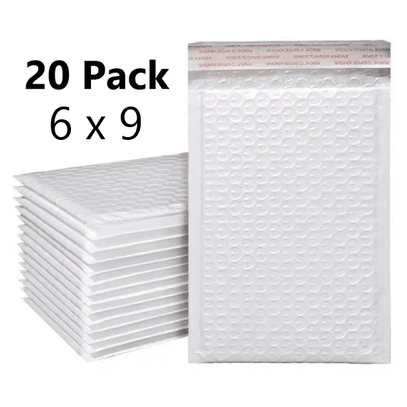 6x9 Bubble Mailer White - Pack of 20