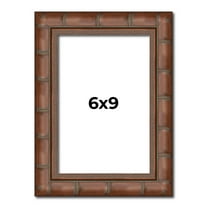 6x9 Dark Brown Bamboo Real Wood Picture Frame Width 1.5 inches | Interior Frame Depth 0.5 inches |