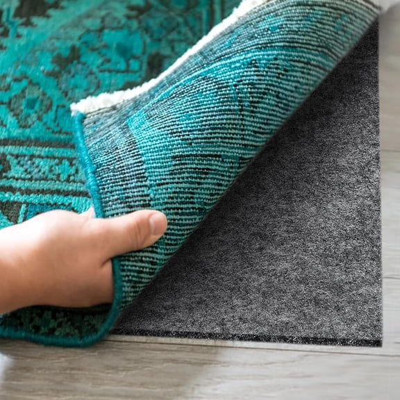 6x9 FT Non Slip Rug Pad Waterproof Cushioned Felt Rug Pad for Hardwood Floors 1/8 Thick Soft Carpet Pad with Natural Rubber Backing, Secure Grip & Floors Protection