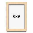 thumbnail image 1 of 6x9 Frame Beige Real Wood Picture Frame Width 0.75 inches | Interior Frame Depth 0.5 inches |, 1 of 8