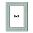 thumbnail image 1 of 6x9 Frame Blue Teal Distressed Solid Wood Picture Frame | 1.625 Inch Moulding Width | Sonoma Blue, 1 of 8