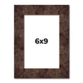 thumbnail image 1 of 6x9 Frame Brown Burl Real Wood Picture Frame Width 1.625 Inches | Interior Frame Depth 0.5 Inches |, 1 of 8