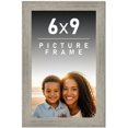 thumbnail image 1 of 6x9 Frame Gray Barnwood Rustic Solid Wood Picture Frame | 1.5 Inch Moulding Width | Includes UV, 1 of 8