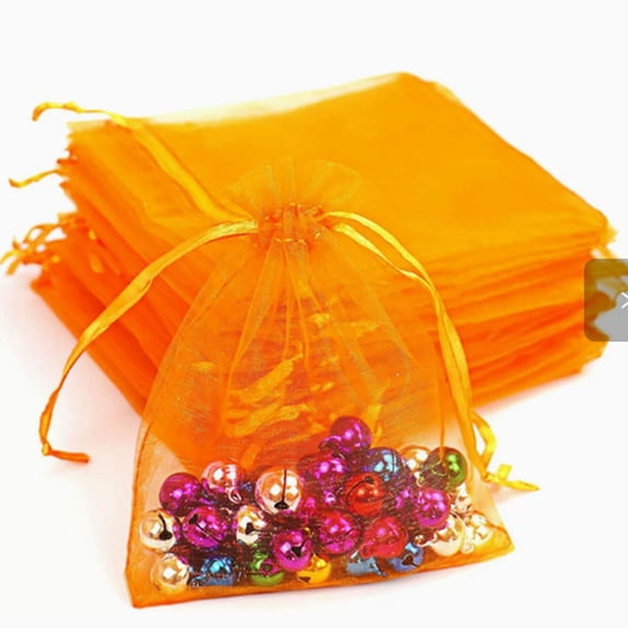 6x9 Inch Organza Drawstring Gift Bags for Wedding Candy and Party Favors, Reusable Sheer Pouches for Jewelry and Small Gifts