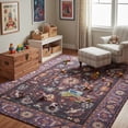 thumbnail image 1 of 6x9 Living Room Area Rug Soft Non Slip Washable Indoor Trendy Carpet for Bedroom Game Room-Violet, 1 of 7