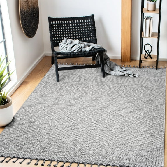 6x9 Loom & Geometric White Area Rug - Stain , Non-shedding, Pet Approved, For Living Room, Dorm Easy Clean Indoor/outdoor And Pet-, Home Office, Eat-in Kitchen, Soft Pile