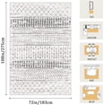 thumbnail image 1 of 6x9 Machine Washable Area Rug - Grey White Vintage Moroccan Rug, 1 of 8