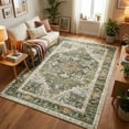 thumbnail image 1 of 6x9 Oriental Area Rug Living Room Washable Non Slip Boho Soft Rugs Bedroom Dining Room Decor-Green, 1 of 8