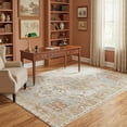 thumbnail image 1 of Kokia 6x9 Oriental Area Rug Living Room Washable Non Slip Boho Soft Rugs Bedroom Dining Room Decor-Orange, 1 of 1