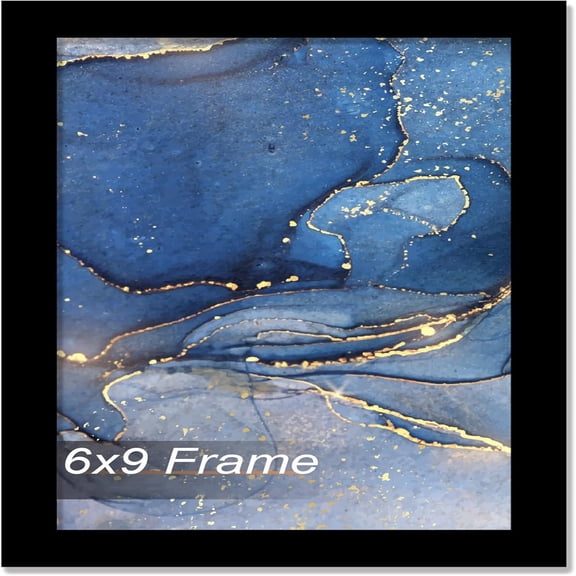 6x9 Picture Frame, Black Frame for 6 x 9 Inch Picture Poster Photo, Light Weight and High Transparent 6 by 9 Frame for Wall - 1 Pack/Black/6"x9"