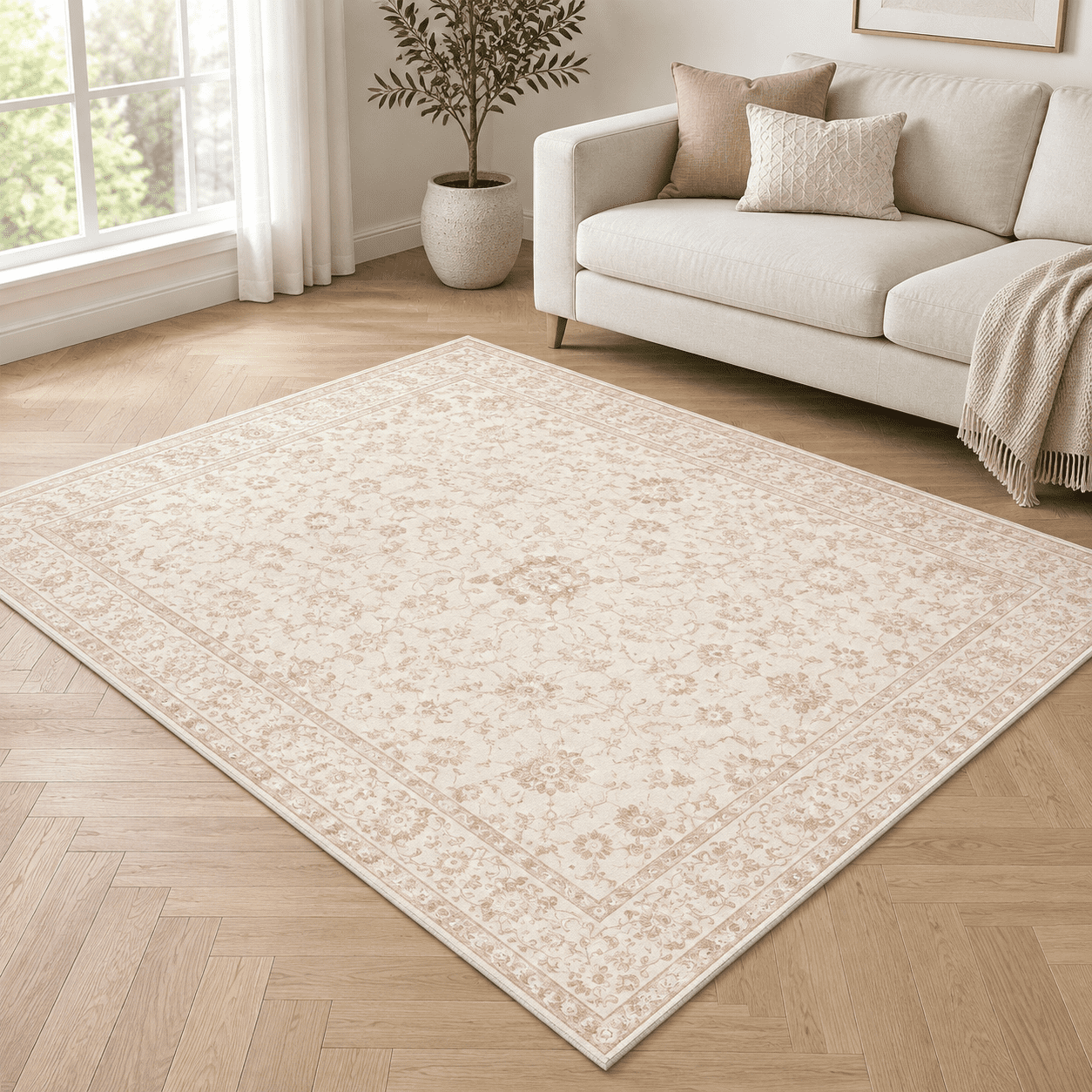 Neurtral Rug 6x9 Pink Washable Area Rug Neutral Carpet - Walmart.com