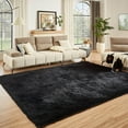 thumbnail image 1 of 6x9 Rugs for Living Room, Black Fluffy Area Rug for Bedroom, Non-Slip, Ultra Soft Plush Shag Carpet for Kids Boys Girls Room, Playroom, Home Decor Aesthetic, 1 of 12