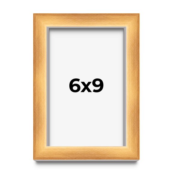 6x9 Shadow Box Bronze Cross-Brushed Display Frame | 1.625 Inches Deep Solid Wood | UV Resistant