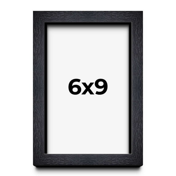 6x9 Shadow Box Frame Black | 1 Inches Deep Real Wood Farmhouse Shadowbox Display Frame | UV