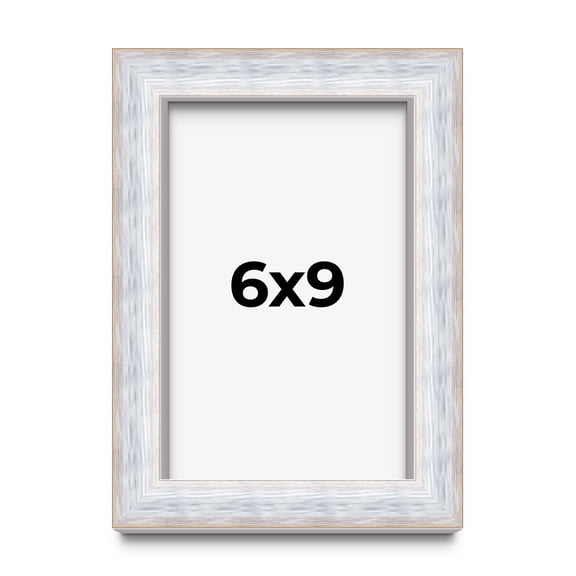 6x9 Shadow Box Frame Silver | 1.625 Inches Deep Real Wood Contemporary Shadowbox Display Frame | UV