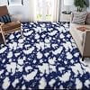 6x9 Thick High Pile Needle Punched Plush Area Rug, Non Slip Soft Durable Bathroom Living Room Bedroom Carpet,Blue tint