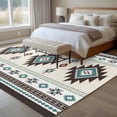 thumbnail image 1 of 6x9 Washable Area Rug, Aztec Non-Slip Large Rectangle Rug for Living Room Dining Room, Beige Southwest Wind Bohemian Ethnic Wind Indoor Floor Mat for Home Decor, 1 of 9