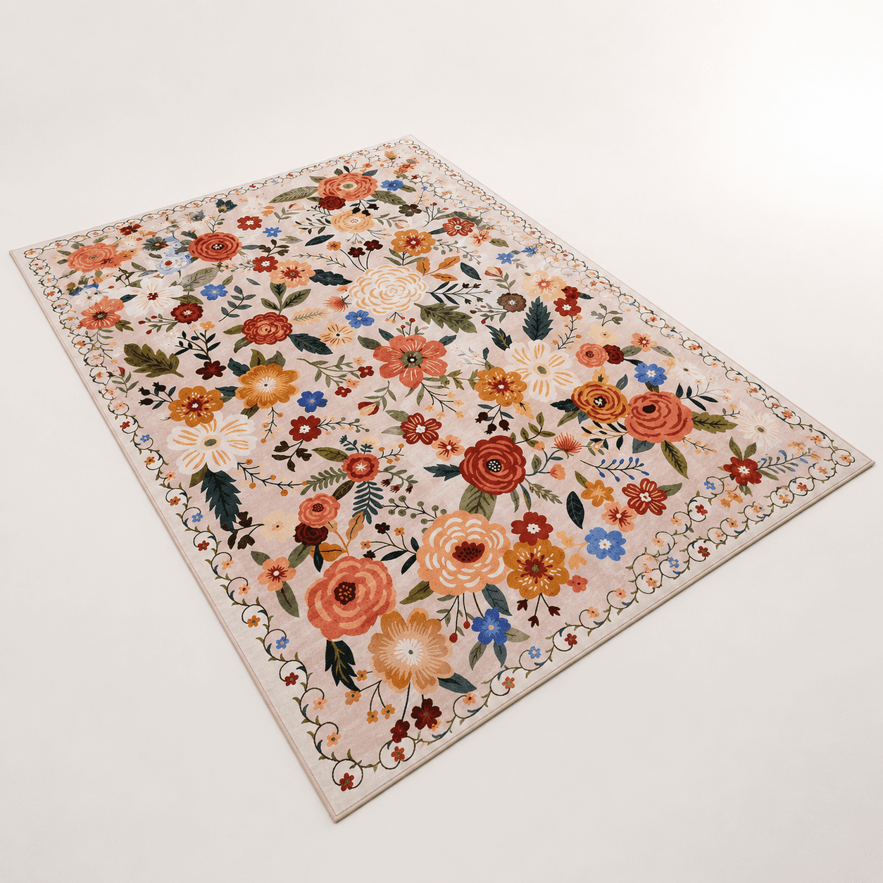 6x9 Washable Area Rug Beige Boho Flfor Living Room Bedroom - Walmart.com