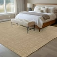thumbnail image 1 of 6x9 Washable Area Rug, Vintage Linen Non-Slip Large Rectangle Rug for Living Room Dining Room, Pastoral Brown Linen Texture Farmhouse Indoor Floor Mat for Home Decor, 1 of 9