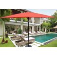 thumbnail image 1 of 6x9FT Outdoor Rectangular Umbrella with with Crank and Push Button Tilt, Large Sun Patio Waterproof Umbrella for Deck Pool Backyard Garden, No Base Included, Brick Red, 1 of 6