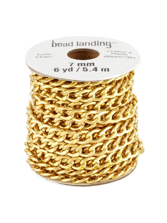6yd. Gold Curb Thick Chain by Bead Landing