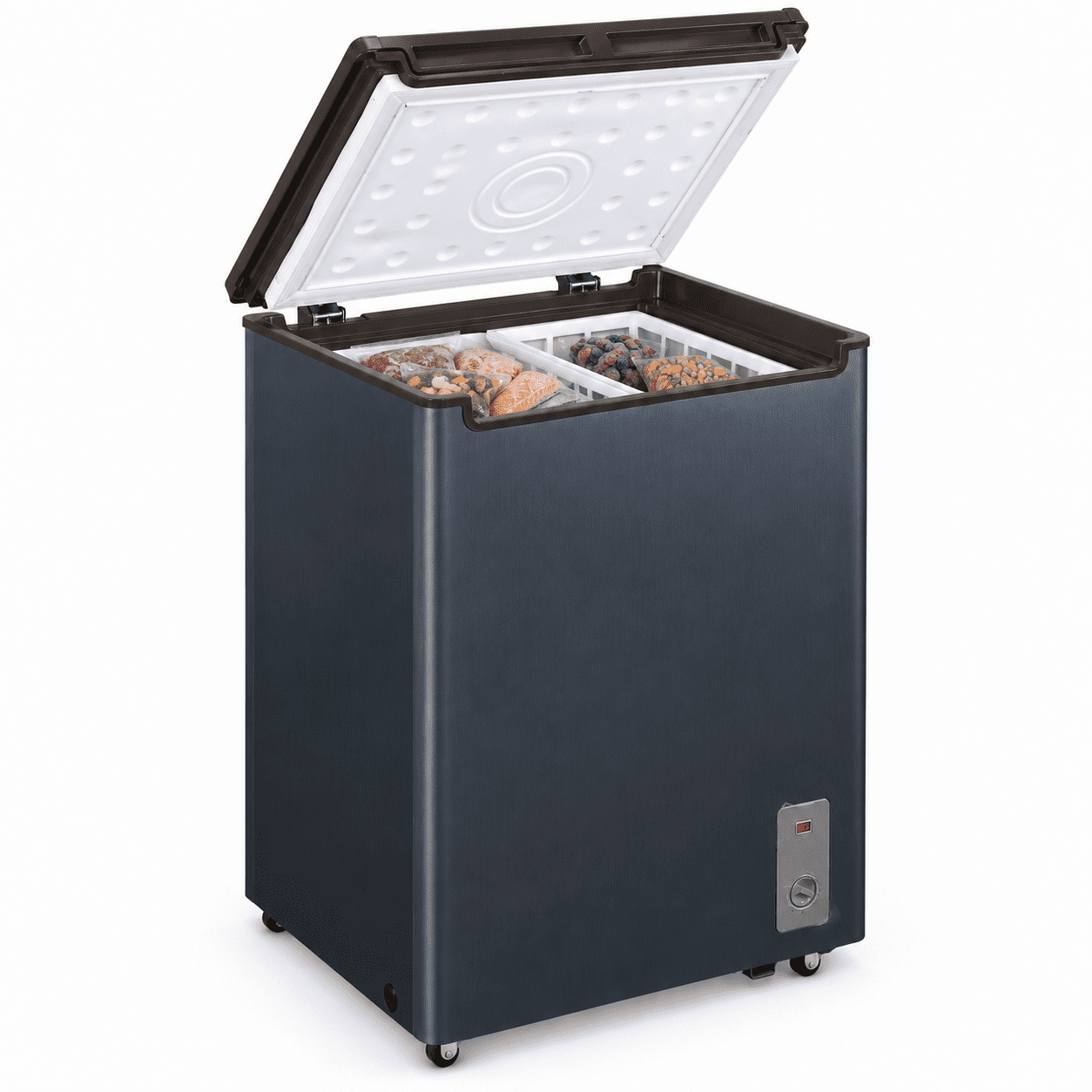 Top Box Freezer 7.0 Cu. Ft. Chest Freezer with Adjustable Thermostat and 1 Removable ...