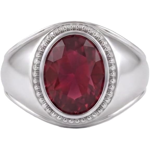 7.00 Ct Natural Ruby [Manik] Gemstone July Birthstone Punchdhatu [Brass] Astrological Adjustbale Silver Plated Ring For Men's And Women's