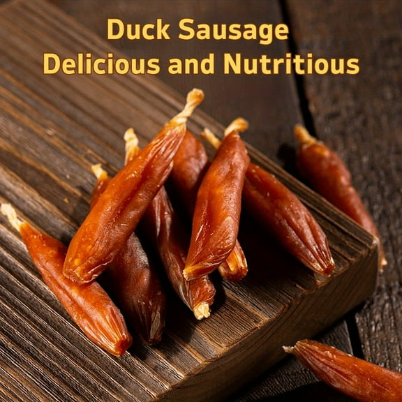 7.05oz/14.11oz(200g/400g) Duck Sausage, Ingredients, Dog Treats, Healthy, Easily Digestible, Dog Chews Long Lasting, And High Protein, Low Fat, Training Reward Snack For Small, Medium and Large Dogs