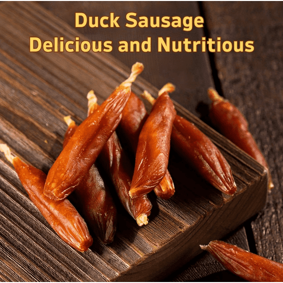 7.05oz/14.11oz (200g/400g) Duck Sausage, Ingredients, Dog Treats, Healthy, Easily Digestible, Dog Chews Long Lasting, And High Protein, Low Fat, Training Reward Snack For Small, Medium And Large Dogs