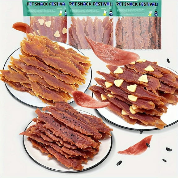 7.05oz/14.11oz(200g/400g) Sesame Duck Jerkey, Milk Cheese Duck Jerkey, Ingredients, Natural Dog Treats, Healthy, Easily Digestible, Dog Chews Long Lasting, And High Protein, Low Fat