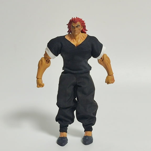 7.08-Inch Hanma Yujiro Action Figure 1/12 Scale - Hyper-Poseable Martial Arts Model with Accessories, Durable PVC Build, Anime Detailing for Collectors, Cosplay & Home Decor