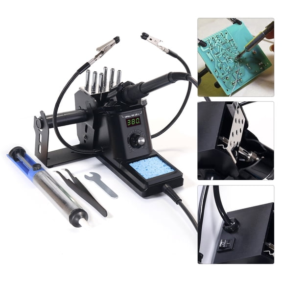 7.09*2.76*4.33 Black YIHUA 926 LED Display Variable Temp LED-III Digital Soldering Station Iron Kit