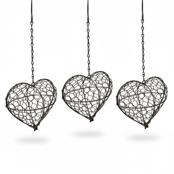 7.09" Bird Nesting Ball Heart Shaped Bird Nester for Garden Decoration Hanging Wild Bird Nesting Material Holder Outdoor Yard Art Decoration for Spring